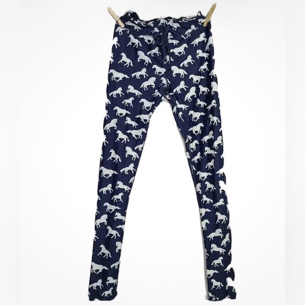 The UPSIDE Blue HORSE 🐴 Print Leggings/ M